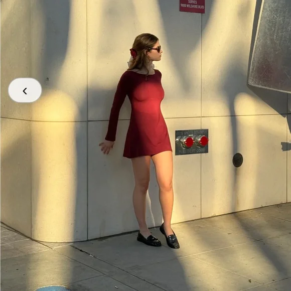 Rat Boi Boatneck Dress - Bordeaux - Picture 2 of 4